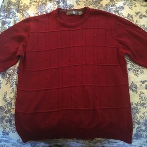 Oscar De La Renta red pullover sweater